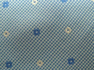 XL T. M. LEWIN BABY BLUE WHITE GEOMETRIC POLKA DOTS THICK SILK NECKTIE NECK TIE - Bild 1 von 3