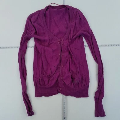 Cárdigan BILLABONG pequeño púrpura jersey algodón angora - Imagen 1 de 4