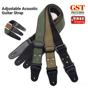 Adjustable Acoustic Guitar Strap Fashion Pure Cotton For Electric Guitar Bass - Picture 1 of 15