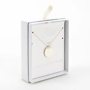 PERSONALISED SILVER PLATED NECKLACE WITH ENGRAVABLE ROUND PENDANT - Picture 1 of 3