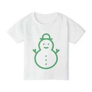 Toddler T-shirt Christmas Green Snowman Icon - Picture 1 of 25