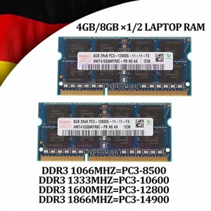 Hynix 4GB 8GB 16GB DDR3 1066 1333 1600 1866MHz 204Pin So-Dimm Laptop Speicher DE - Picture 1 of 7
