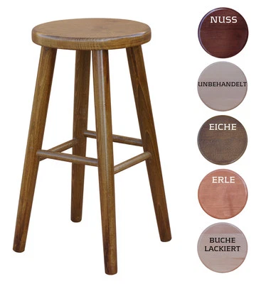 BARSTUHL OHNE LEHNE BUCHENHOLZ HOCKER NEU 61CM HOCH - Bild 1 von 2
