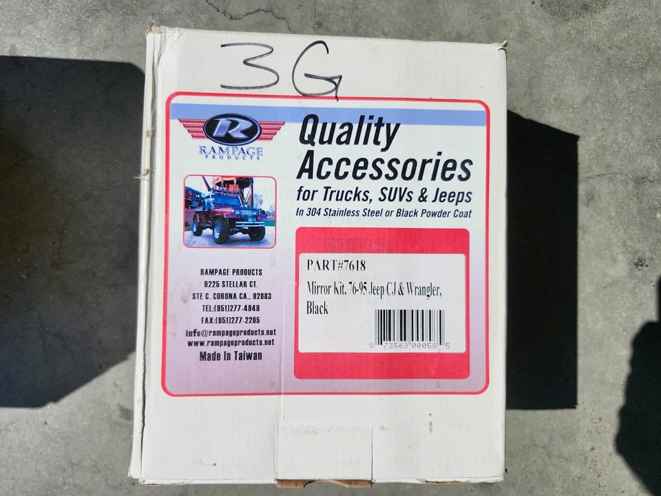 KIT ESPEJO NEGRO JEEP CJ WRANGLER PRODUCTOS RAMPAGE NUEVO 7618 Foto 1 de 1