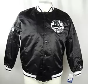New York Islanders NHL Starter Men's Satin Bomber Jacket - Picture 1 of 10