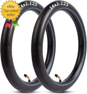 Heavy-Duty 14 X 2.125 Inner Tube 14 Inch Electric Bike Tubes with Angled Valve S - Picture 1 of 8