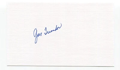 Gus Triandos Signed 3x5 Index Card Autograph Baseball MLB Baltimore Orioles - Image 1 of 2