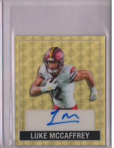 Luke McCaffrey 48A-LMC 2025 Leaf 15th Anniv. National Gold Circles 1/1 Auto RC - Picture 1 of 2