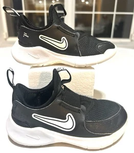 Nike Flex Runner 3 Black White PS Size 11C FN1449-005 Sneakers Slip On - Picture 1 of 10