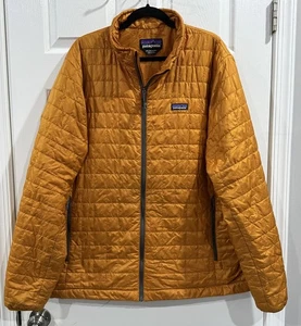Men's Size XXL (2XL) Patagonia Nano Puff Jacket Full Zip Burnt Copper/Orange - Picture 1 of 3