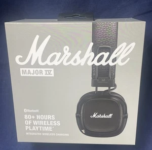 Marshall Major IV Wireless On-Ear Headset - Black *sealed* - Zdjęcie 1 z 2