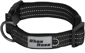 Reflective Dog Collar,Soft Comfortable Neoprene Padded Nylon Adjustable 15"-20" - Picture 1 of 5