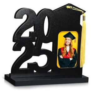 Graduation Picture Frames Class of 2025 Graduation Wooden Photo Frame 2024 - Picture 1 of 7