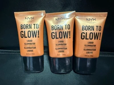 3ct NYX Born To Glow Liquid illuminator LI03 Pure Gold - Image 1 of 2