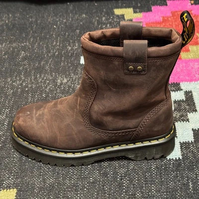 Botas de Motociclista Dr. Martens Anistone Lo Cuero, Marrón Oscuro, EE. UU. M 7/US W 8/EU39/UK7 Foto 1 de 4