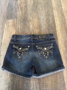 JUNIOR SHORTS SIZE 7 BY SOUR GIRL WITH RHINESTONES - Picture 1 of 12