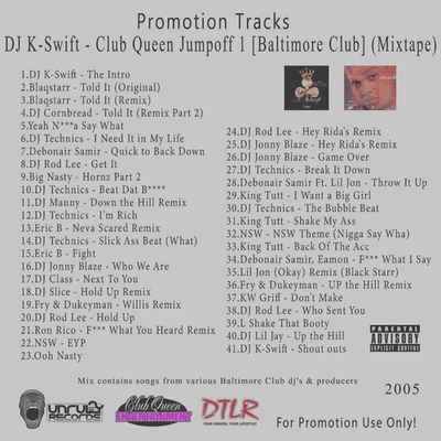 Baltimore Club .. White CD. Club Queen Jumpoff 1 Foto 1 de 2