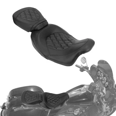 Softer Leather 2-Up Seat Cushion For Harley Ultra Limited FLHTK 2014-2024 - Изображение 1 из 4