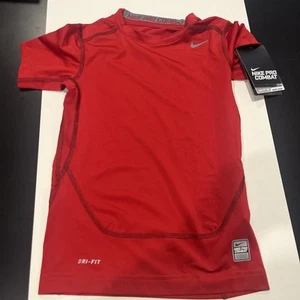 Nike Pro combat Dri Fit Compression Tshirt BOYS Size Small NWT - Picture 1 of 5