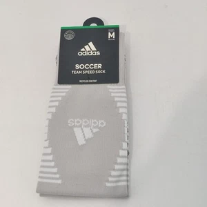 Adidas Soccer Team Medium Over The Calf Aeroready Gray Speed Socks - Picture 1 of 3