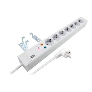Multiprise 19" plastique 1,2U 7x contact de protection ÜSS gris Bachmann 333.604 - Photo 1/3