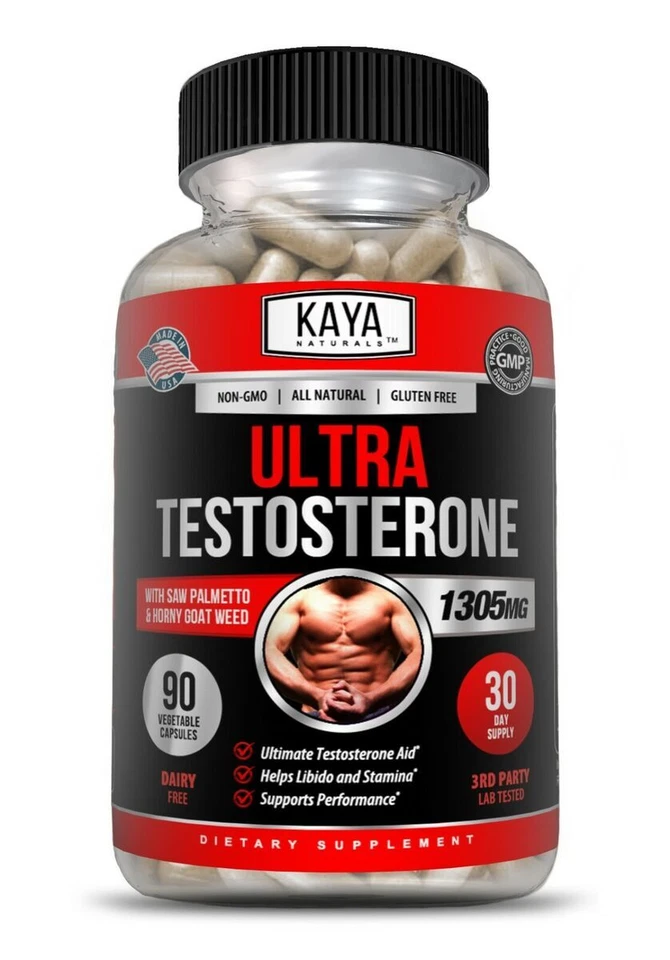 Kaya Naturals Testosterone Booster Capsule - KNUT90 (90 Count)