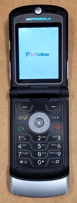 Motorola RAZR V3m - Plateado y Negro (Celular EE. UU.) Muy Raro CDMA Teléfono Abatible Foto 1 de 4