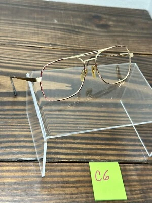 Marco cuadrado de anteojos Luxottica Carlos unisex adultos dorado tortuga borde completo Foto 1 de 4