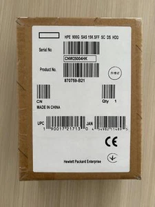Disco duro 870759-B21 870795-001 HPE 900 GB SAS 12G 15K SFF SC DS HDD - Imagen 1 de 5
