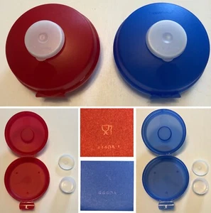 Juego de 2 contenedores redondos Tupperware para sándwich/bagel/ensalada/fruta usados en excelente estado - Imagen 1 de 14