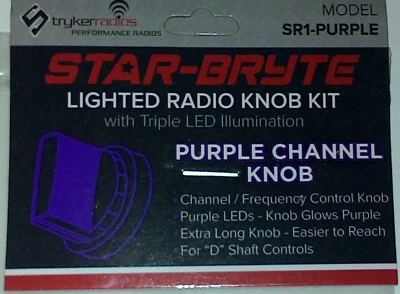 Stryker Star-Bryte SR1 Purple LED Lighted Channel Knob Kit - Image 1 of 4