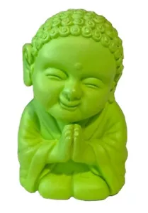 Buddha tascabile "Fede" figura in miniatura verde - Foto 1 di 9