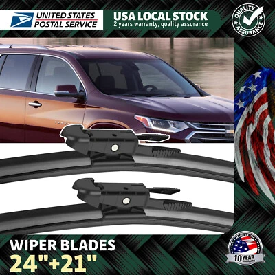 2Pcs Front Windshield Wiper Blades Fit For GMC Acadia 2012-2016 24"/21" Set - Изображение 1 из 4