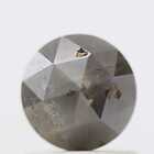 0.79 Carat Natural Black Diamond Sparkling Round Rose Cut Loose Diamond For Ring