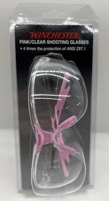 Gafas de tiro premium Winchester para mujer con marco rosa lentes transparentes #99772 ¡NUEVAS! Foto 1 de 4