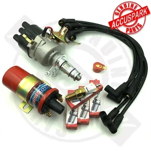 Mini paquete distribuidor electrónico bobina HP, cables, bujías AC9C, rotor rojo - Imagen 1 de 11