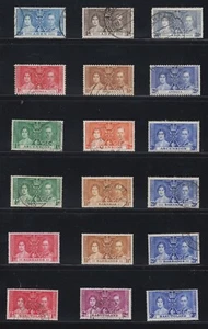 Britisches Empire Omnibus Ausgabe von 1937 KGVI Krönungsstempel. Fein gebraucht (FU) - Bild 1 von 11