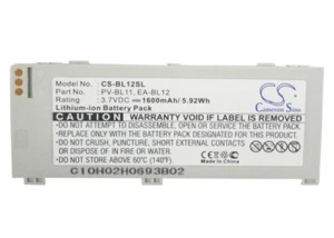 BATTERIE 1600mAh EA-BL12 PV-BL11 pour Hip Top Danger 3, SHARP WS003SH W-ZERO3 - Photo 1 sur 5