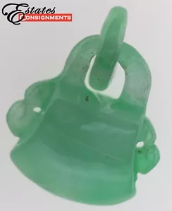 Carved Jadeite Lock Pendant - Picture 1 of 7