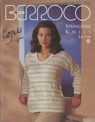 Berroco Knitting Pattern Book #158 Springtime Knits 16 for Men, Women Store Copy - Image 1 of 4
