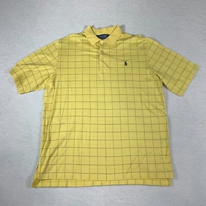 Polo Golf Ralph Lauren kurzärmeliges Poloshirt Herren Größe Large gelb Gitter kariert - Bild 1 von 7