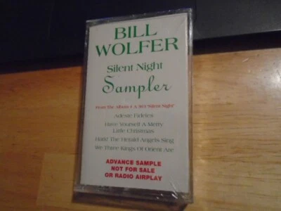 SEALED RARE PROMO Bill Wolfer CASSETTE TAPE Silent Night sampler CHRISTMAS jazz - Image 1 of 2