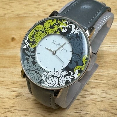 Vera Bradley Quartz Watch Women Silver Leather Band Japan Movt New Battery - Изображение 1 из 4