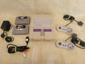 Super Nintendo Entertainment System Console Controllers & Cables Mario & StarFox - Picture 1 of 12