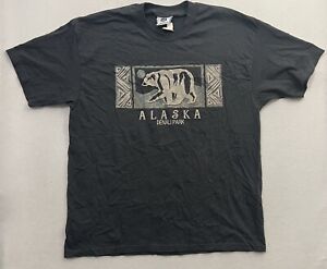 Vintage Lee Total Cotton T-Shirt Men’s XL Gray Alaska Denali Park Short Sleeve
