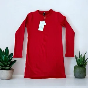 Zara Girls Red Long Sleeves Dress Size M-L NWT - Picture 1 of 7