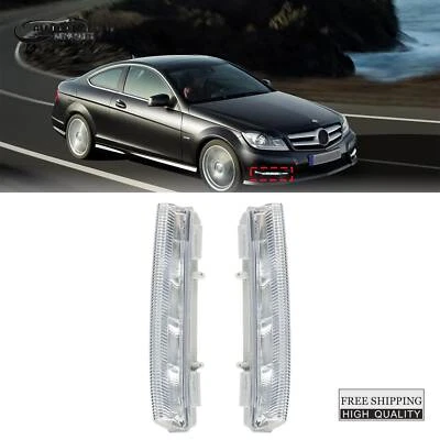 Pair LED Daytime Running Foglights For Mercedes-Benz C-Class W204 C250 C300 C350 — 第 1/4 张图片
