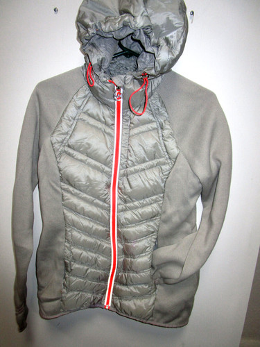 NUOVO MICHAEL KORS LINEA DONNA PIUMINO LEGGERO CON CAPPUCCIO ARGENTO PICCOLO