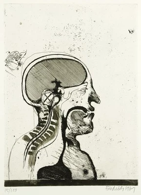 Kritischer Realismus. Anatomie, 1969. Hartmut FRIEDRICH (1935-2020) handsigniert - Bild 1 von 3