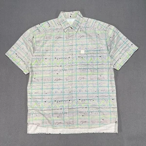 Vintage Pacific Coast Highway Mens Short sleeve Shirt Gray Medium VTG 90s - Picture 1 of 7